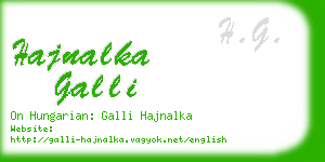 hajnalka galli business card